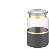 Gordion M06305-AB Kavanoz 15 x 10 cm Vısıon Black Platin