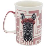 Gordion Zebra Kupa - Beyaz - Pembe