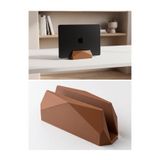 Gordipha Lab Geometrik Dikey Laptop ve Macbook Standı - Kahverengi
