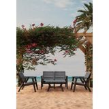 Gordon 2+1+1+s Bahçe & Balkon Oturma Grubu Mindersiz Gri