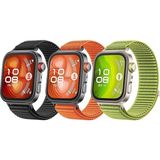 Gordonix Huawei Watch Fit 5 / 5 Pro / 4 / 4 Pro / 3 Uyumlu Premium Spor Loop Naylon Kordon – Nefes Alabilen Hafif Tasarım – Güçlü Cırtlı Konforlu Akıllı Saat Kayışı - Siyah - Turuncu - Açık Yeşil