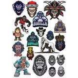Goril Sticker Set-7 13 Parça Telefon, Tablet, Defter, Laptop Sticker
