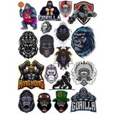 Goril Sticker Set-8 20 Parça Telefon, Tablet, Defter, Laptop Sticker