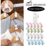 Gorılla Askı Kancası 20 Adet Gömlek Çanta Kemer Askı Kancası Dolap Içi Düzenleyici Askı Kancası