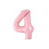 GÖRKEM TOPTAN PARTİ Folyo Balon 4 Rakamı Helyum Balon 76 Cm Pembe Renk - 4 Yaş Balonu -doğum Günü Parti Seti Malzemeleri