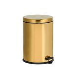 GörSeç Elit 12 Litre Çelik Pedallı Gold Çöp Kovası Altın Lüks Mutfak Banyo Ofis Tipi Çöp Kutusu 35*25