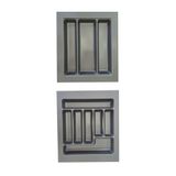 GörSeç Gri 2li Set 42x49 Cm 42 Cm Çekmece içi Kaşıklık Kepçelik 36X40 CM KESİLEBİLİR organizer Düzenleyici