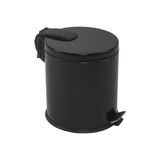 GörSeç Siyah 20 Litre Çöp Kovası Mutfak Çelik Pedallı Metal 20 Lt Çöp Kovası Lüx Banyo 35 cm *31 cm