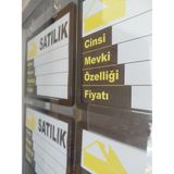 GÖRSELLİ ASMA HALKALI VİTRİN İLANLARI STANDI - 12 ADET - KALEM HEDİYELİ (Siyah)