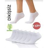 Görünmez Yazlık Çorap Kadın ve Erkek Çorap Terletmeyen Bambu Sneaker Çorap - Beyaz - 40 - 45