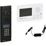 Görüntülü Diafon Seti Konwi Intercom Apartman Tipi Set Vsions 4,3 Monitör Zil Paneli Şifreli Kameralı Güç Kaynağı - 1 Daire Set - Beyaz