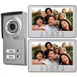 Görüntülü İnterkom Kapı Zili Daire 2 Adet Görüntülü Kapı Telefonu 7(Avrupa Standardı (110-240V))