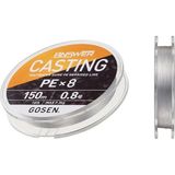 Gosen Answer Casting PE 8 Örgü Spin İpi 150mt Fine Silver Color 2.0 PE - PE 2