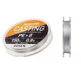 Gosen Answer Casting Pe 8 Örgü Spin İpi 150Mt Fine Silver Color Standart 1.2 Pe