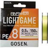 Gosen Answer Light Game Pe 8 Örgü 0.5pe 150MT Cocktail Yellow Lrf Ip Misina