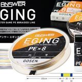 Gosen Eging Answer PE 8 Örgü Özel Kalamar İpi 150mt Multi