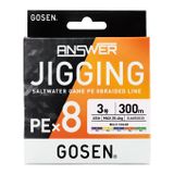 Gosen Jigging Answer PE 300 mt 8 Örgü Jig ve Multi 2.5 PE Tai Rubber İpi