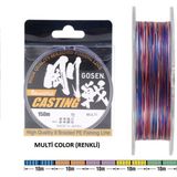 Gosen W-8 Pe Casting 8 Kat Renkli Örgü Misina Pe 1,2 / 0,187 Mm