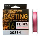 Gosen X16 Casting Answer 0.8PE-0.148mm 16 Örgü Spin İpi 150mt Pink