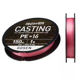 Gosen X16 Casting Answer Pe 16 Örgü Spin İpi 150Mt Pink Standart 1.5 Pe