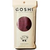 GOSHI Peeling Duş Havlusu - Tüm Cilt Tipleri için Yırtılmaya Dayanıklı Peeling Bezi - Tuğla Kırmızısı - Japonya'da Üretilmiştir