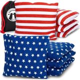 Gosports Cornhole Armut Koltuk Seti, Resmi Yönetmelik (8 Dört Mevsim Çuvalı) – Amerika Yıldı - Çok Renkli