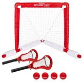 GoSports Lakros Yüzen Havuz Oyun Seti - Havuz Lakros Kalesi, 2 Su Lakros Çubuğu ve 4 Yumuşak Kauçuk Top İçerir Kırmızı