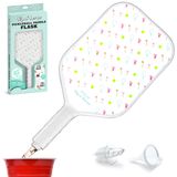 GoSports Sip N' Serve Pickleball Kürek Şişesi (20 oz) - Gizli Alkol Seyahat Şişesi - Komik İçki Hediyesi - Huni ve Emzik İçerir