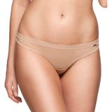 Gossard Kadın Parlak Dantel Tanga Külot, bej, XS