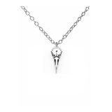 Gotik Karga Kafası Figürlü Kolye 60 Cm Zincirli | Mistik Ve Unisex Metal Takı