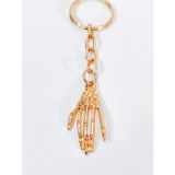 Gotik Tasarım İskelet El Figürlü Gold Metal Anahtarlık & Aksesuar