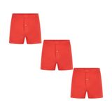 GOTS Sertifikalı Organik Pamuk Erkek Boxer Sort İç Çamaşırı (3, Kırmızı, XL)