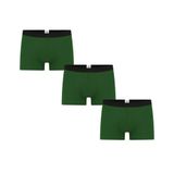 GOTS Sertifikalı Organik Pamuk Erkek Trunk Boxer İç Çamaşırı (3, Çam İğnesi Yeşili, XXL)
