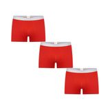 GOTS Sertifikalı Organik Pamuk Erkek Trunk Boxer İç Çamaşırı (3, Kırmızı, XL)
