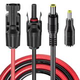 Goupchn Güneş paneli konektörü DC 8 mm adaptör uzatma kablosu 16 AWG DC 5,5 mm x 2,5 mm adaptörlü, GZ taşınabilir yedek güç istasyonu için, güneş enerjisi jeneratörleri 1,9 m