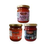 GOURMESTA 3'lü 210 cc Meze Set (Ajvar + Lütenitsa + Harissa)