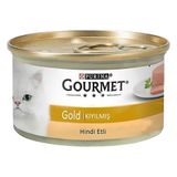 Gourmet 10x85 gr Gold Kıyılmış Hindi Etli Yetişkin Yaş Kedi Maması