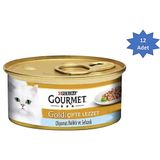 Gourmet 12x85 gr Gold Çifte Lezzet Okyanus Balıklı ve Sebzeli Kedi Konservesi