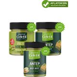 Gourmet Çelebi Antep Fıstığı Özel Paket (Antep Fıstık Ezmesi 320 Gr. - Antep Fıstık Ezmesi 200 Gr. - Antep Fıstık Kreması 200 Gr.)