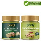 Gourmet Çelebi Antep Fıstık Ezmesi 200 Gr + Antep Fıstık Kreması 200 Gr (2'li Avantaj Paketi)