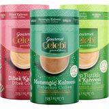 Gourmet Çelebi Dibek, Menengiç, Fıstıklı Dibek Kahvesi 3'lü Paket - 250 gr x 3 Adet