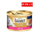 Gourmet Gold 12x85 gr Kıyılmış Sığır Etli Kedi Konservesi