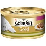 Gourmet Gold 12x85 gr Parça Etli Ciğer Tavuklu Kedi Konservesi