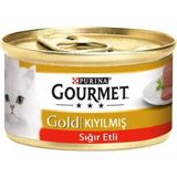 Gourmet Gold 24x85 gr Parça Sığır Etli Kedi Konservesi