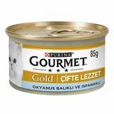 Gourmet Gold 85 gr Çifte Lezzet Okyanus Balıklı Sebzeli Yetişkin Kedi Konservesi