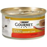 Gourmet Gold 85 gr Savoury Cake Sığır Etli Domates Kedi Konservesi