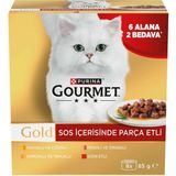 Gourmet Gold Box Sos İçerisinde Parça Seri Kedi Yaş Maması 85 Gr x 8 Adet ( 8 Al 6 Öde)