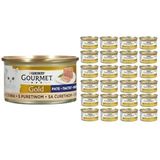 Gourmet Gold Hindili Yetişkin Yaş 24x85 gr Kedi Mama + Gourmet Gold Tavuklu Yaş 24x85 Kedi Mama