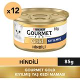 Gourmet Gold Kıyılmış Hindi Etli Yetişkin Kedi Maması 12 x 85 gr Lezzetli Hindi Tatlı