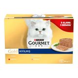 Gourmet Gold Kıyılmış Karışık Çeşitli Yetişkin Kedi Konservesi 8X85 Gr (12 Al 9 Öde)
